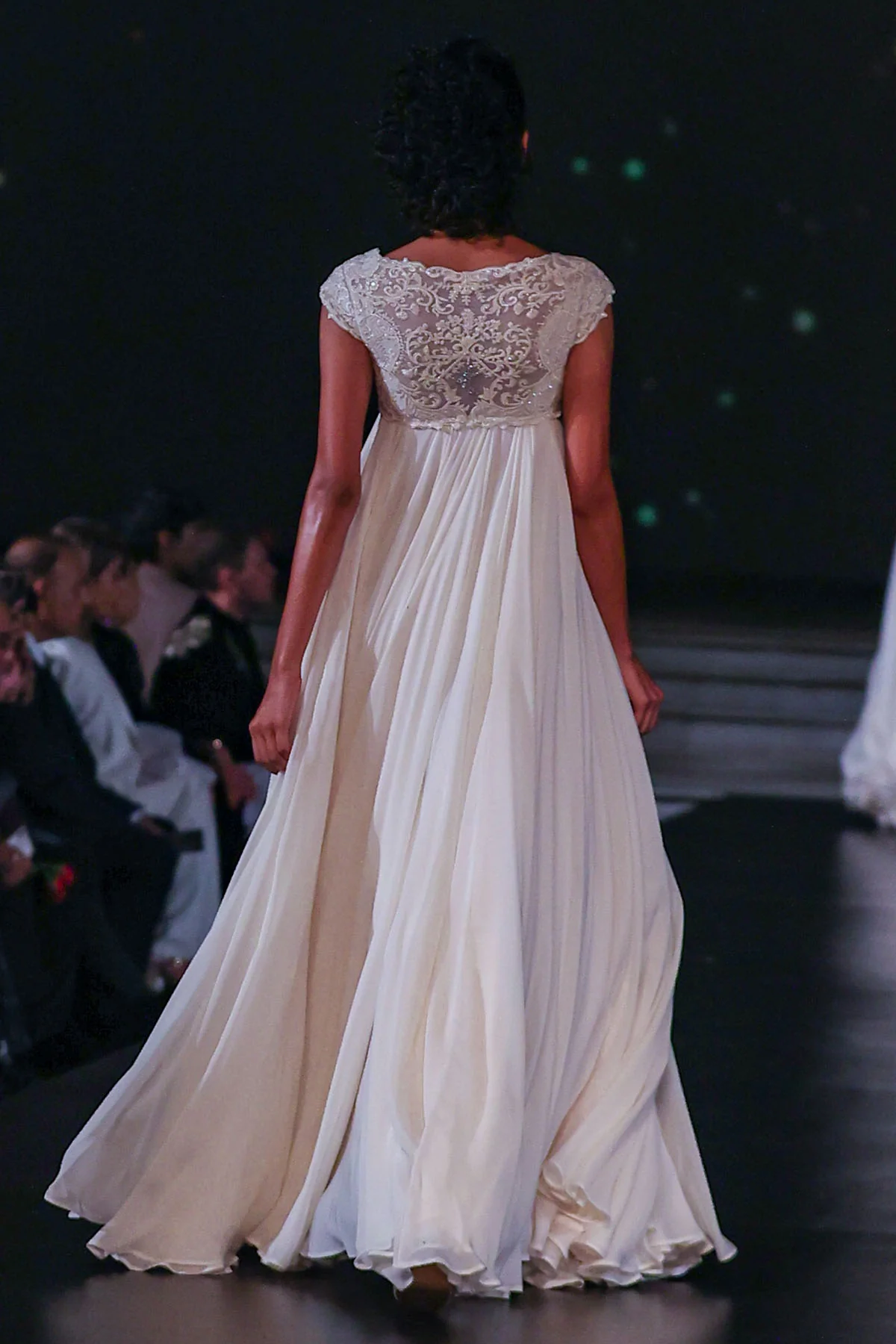 Ivory Chiffon and Chanderi Anarkali Set - Image 5
